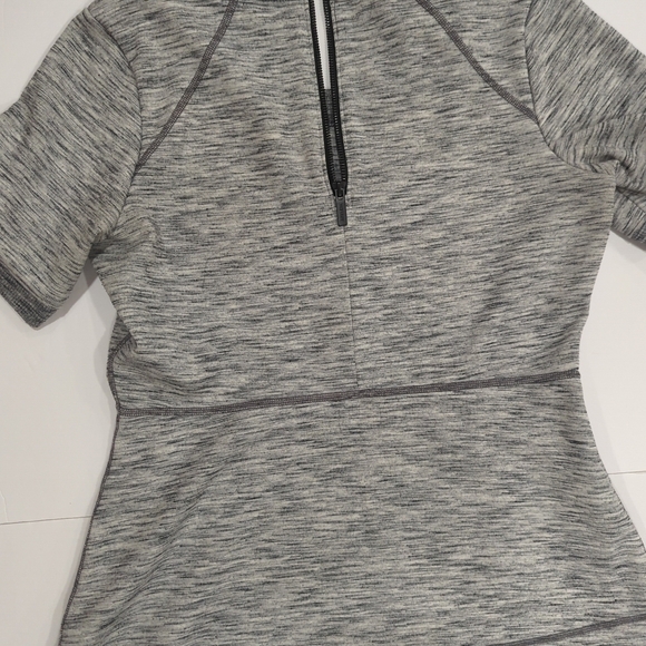 Athleta En Route Ponte Gray Knit Shortsleeve Dress - Women's Medium Casual Comfy - Picture 10 of 16